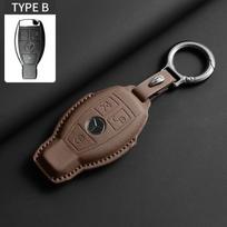 Full Flip Car Leather Remote Key Case Cover Shell For Mercedes Benz A B C E S Class W204 W205 W212 W213 W176 GLC CLA AMG W177
