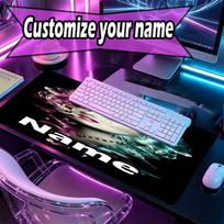 Custom Name Personalized Singer Pattern Mousepad, Laptop PC Desk Mat, Decorative Desk Mat for Home Keyboard Pad Gift 30cmx80cm white