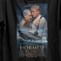 Juokingi Trumpo ir Netanjahu piratiniai memų marškinėliai draugams, Hormūzo sąsiaurio parodija Dovana vyrui, Titaniko parodijos dovana jam, JAV T S gray