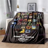 Monster Hunter Stories Minkšta flanelinė antklodė Animacinių filmų antklodė visiems metų laikams Šilta jauki pūkuota antklodė miegamajai sofai svetainei 75x90cm