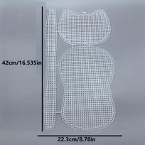 6pcs DIY Crafting Plastic Canvas - Mesh Sheets for Crochet Bag, Handbag Grid Plates for Crossbody Wallet & DIY Wallet Making Crochet mesh sheet white