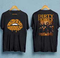 Dirty Honey band 2 sides black T-shirt short sleeve All sizes Unisex T-Shirt XXXL brown