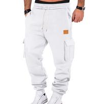 Vyriškos aukščiausios kokybės fliso sportinės kelnės su kišenėmis šonuose, reguliuojamu raišteliu, laisvo, sportiško kirpimo, raudonos, dydis M-XXL XL balta