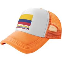 Colombian Flag Trucker Hat Breathable Mesh Adjustable Snapback Cap for Unisex Outdoors XS（old） white