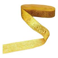 3.3cm Width Jacquard Ribbon Geometric Pattern 7 Meters Length Embroidery Ribbon Flower Embroidered DIY Woven Ribbon Bag Sewing