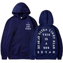 Jaučiuosi kaip Pablo Hoodies Vyriška Mada Raidžių Grafika Spausdinti Megztiniai Moteriški Šaunūs Laisvalaikio Harajuku Su Gobtuvu Puloveris Oversized M black