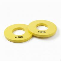 Barbell Plates with 2Inch Hole Matte Weight Smooth Weights for Weightlifters, Strength 0.5KG geltona