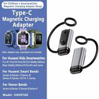 USB-C Watch Charging Adapter for Huawei Kids Watch X1/X1 Pro/5X Pro/Band 6/7/8/9/10/Fit 3 violetinė