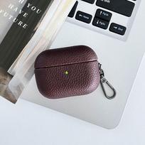Leather Textured PU Case for AirPods Pro 2 - Full Coverage Protection AirPods 4/5 ruda