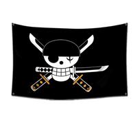 Anime One Piece Jolly Roger Sienos Dekoracija Vėliava Tapyba Žaislas Animacinis Luffy Zoro Šiaudų Kepurė Pirato Kaukolės Vėliava Berniukų Festivalio Dovana 60x90cm