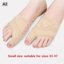 Adjustable Hallux Valgus Sleeve Spacer Separator Toe Corrector Fabric Bunion Corrector Breathable Sports Bunion Socks Running A2 beige