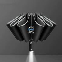 Automatinis LED žibintas 10 šonkaulių Vėjui atsparūs skėčiai, skirti Volvo T6 S40 S60 S90 XC40 XC60 XC90 V40 V50 V60 V90 T6 AWD C30 C70 S80 V70 juoda