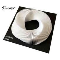 PLA Geometric Statue 3D Printed Mobius Strip Ornament, Modern Art Sculpture with Stable Decor Display Base for Home Office Desk Decor, Decorative A