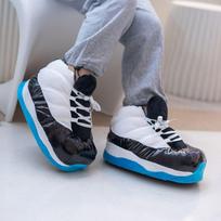 Sneaker Šlepetės Pliušinės šlepetės Moteriškos Šlepetės Vyriškos Juokingos Šlepetės 35-44 Vaikams Suaugusiesiems Žiemos šiltos pliušinės šlepetės patalpose 35-44 mėlyna/balta