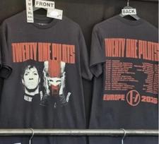 Twenty One Pilots Europe Tour Dates 2026 Concert Graphic T-Shirt XL brown