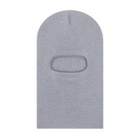 Warm Baby Hooded Beanie Solid Color Baby Balaclava Hat Fashion Kids Integrated Scarf Cap  Winter šviesiai pilka spalva