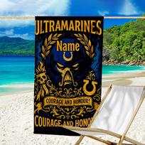 Custom Name Ultrasoft Beach Towel With Warhammer 40K Themeideal For Pool Camping Diving Perfect Travel Essential Vibrant Beach Towel 70cmx140cm(27x55inch) black
