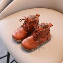 TWINFLAMES Retro Kids Viduriniai Martin Batai Rudeniniai Suvarstomi Klasikiniai Batai PU Oda Laisvalaikiai Batai Mergaičių ir berniukų Kulkšnies Batai Vaikiški Vienviečiai batai 28