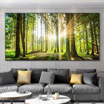 Kraštovaizdžio nuotraukos Green Tree Canvas Tapyba Miško plakatai ir spaudiniai Sienų menas Milžiniški medžiai Nuotraukos, skirtos gyvenamojo kambario namų dekoravimui 70cm×120cm NoFrame yellow