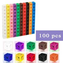 Montessori vaivorykštės jungiamieji kubeliai Edukacinių žaislų dėžutė Kortelių rinkinys Matematikos skaičiavimo mokymasis Krūvelės blokeliai Sensoriniai žaidimai Vaikų žaislai black