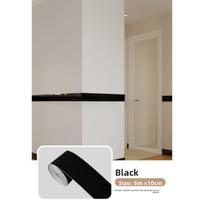 Storas rulonas, europietiško stiliaus marmuro rašto tapetų panelė, lipni PVC plytų imitacija, nuimama „pasidaryk pats“, grindų ir sienų apsauginė juosta 10cm * 5m white