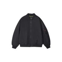 Levis Pilot Simple Solid Versatile Comfortable Stand Collar Long Sleeve Quilted Jacket Unisex jackets 005AL-0000 L black