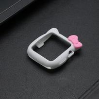 Women Silicone Cover Bumper For Apple Watch 46mm 40mm 44mm 41 45 38 42mm Cute Cartoon Protective Case For iWatch 11 10 9 8 6 SE3 41mm gray