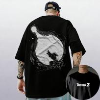 Dragon Ball Z Men Women Son Goku Master Roshi Print Tshirt Cotton Kid Clothes Funny Short Sleeve Harajuku New Arrival TShirts S black