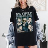 26 Jonathan Bailey Vintage Unisex TShirt Summer Unisexs and Womens Loose and Breathable Tshirt Top 2XL black