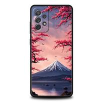 Japonijos Fudži kalnas Vyšnios žiedų dėklas Skirta Samsung A15 A13 A51 A71 A41 A31 A21S A03S A05 A35 A55 A23 A25 A33 A53 A73 5G Dangtelis Galaxy A32 5G pink