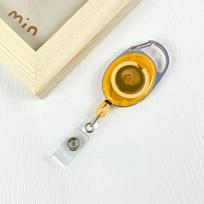 Colorful Wire Rope Keychain Badge Reel Retractable Recoil Anti Lost Yoyo Ski Pass ID Card Holder Key Ring Keyring Steel Cord beige