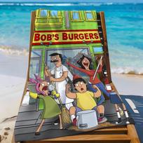 Cartoon B-Bobs B-Burger-S Towel Sports Quick Dry Travel Camping Gear Sandproof Soft Light Large Beach Towel STJ40x70CM brown