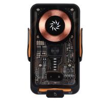 Wireless Car Charger Transparent 360 degrees  Rotatable Auto Clamping Car Phone Mount Charger 120W Fast Magnetic black