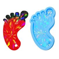 Small Foot Jewelry Making Tool Epoxy Mould DIY Handmade Crafts Keychain Pendant 1 blue