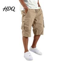 Men Shorts with Drawstring Summer for Men Multi-Pocket Cargo Adjustable Elastic Breathable Waistband Loose Fit Sport Hiking Work Casual Wear XXXL chaki