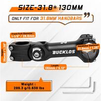 BUCKLOS Bike Stem Adjustable MTB BMX Handlebar Table CNC Durable Bicycle Handle Bar Power Stems Aluminum Alloy Cycling Bike Part
