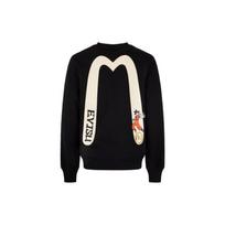Evisu X Dragon Ball Z Collaboration Goku Graphic Big M Print Crewneck Long Sleeve Sweatshirt Men sweatshirt Black 2EADRM1SW306XXCT M white