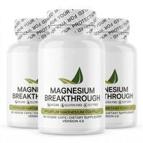 Magnio proveržio papildas - Aukščiausios kokybės 7-in-1 magnio kompleksas su vitaminu B6 - Veganiškas, be GMO (60 daržovių kepurėlių) 3pack