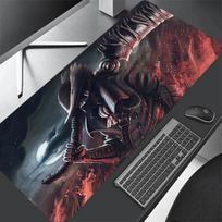 Action Game Bloodborne Anime Mouse Pad Gamer Keyboard Mat Pads Gaming Desk Protector Laptops Large Mousepad Cartoon Xxl Deskmat 30cmx60cm(11.8x23.6inch) black