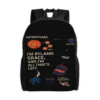 Project Hail Mary - Rocky - Andy Weir Book  Backpack Casual High School Hiking Travel Daypack  Laptop Shoulder Bag Lightweight black