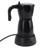 300 ml elektrinis Moka puodas 6 puodeliai vizualinis elektrinis kavos virimo aparatas namų virtuvei desertų parduotuvė black