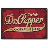 HD Tin Sign Dr Pepper Vintage Retro Metal Tin Sign for Bar Wall Decor 20x30cm（7.8x11.8inch） gray