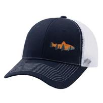 Richardson Fisherman Mesh Print Breathable Trucker Cap with Micro-Curved Visor tamsiai mėlyna