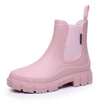 Women's Stylish Mid-Calf Waterproof Non-Slip Martin Rain Boots for Adults Size 42