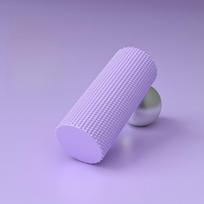 Textured EVA Foam Yoga Roller for Pilates and Home Workouts violetinė
