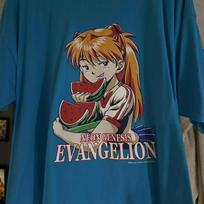 Rare Neon Genesis Evangelion Saphire Green Cotton T shirt Unisex tee S-5XL S brown
