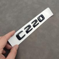 3d ABS Chrome Black Logo C220 Emblem Letters MHJTS Car Trunk Badge For W204 W205 C 220 C220 Sticker Accessories