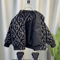 Boys Spring Autumn Baseball Jacket Casual Kids Outerwear 150cm juoda