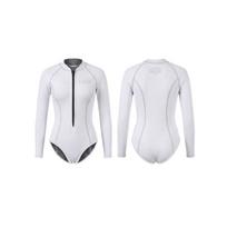 Womens 2mm Fullsuit Wetsuit Snorkeling Surfing Diving Swimming UV Protection Thermal Warm Medium white