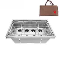 Camping Folding Removable IGT Wood Table Gas Stove  Portable lightweight Camp BBQ Grill Table Outdoor Picnic Fishing table gray